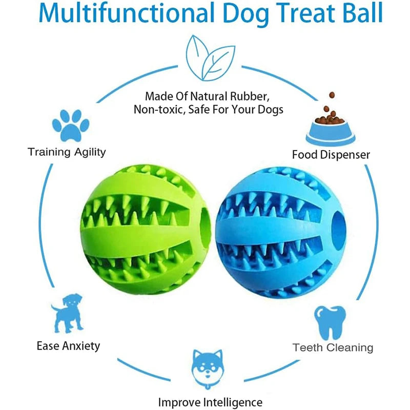 Interactive Chew & Treat Silicone Ball Toy